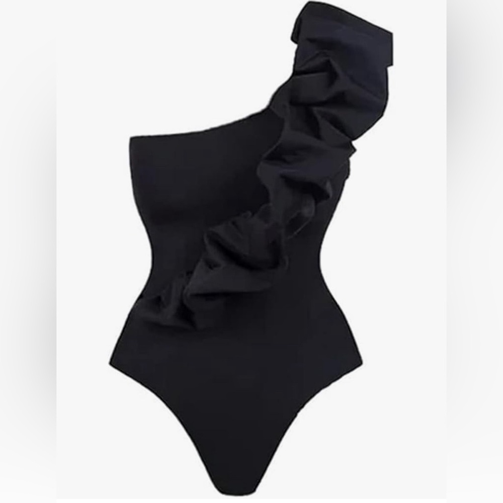 ODIZLI Swimsuit Bodysuit Sleeveless Bikini One Piece Bathing Suit- Size M